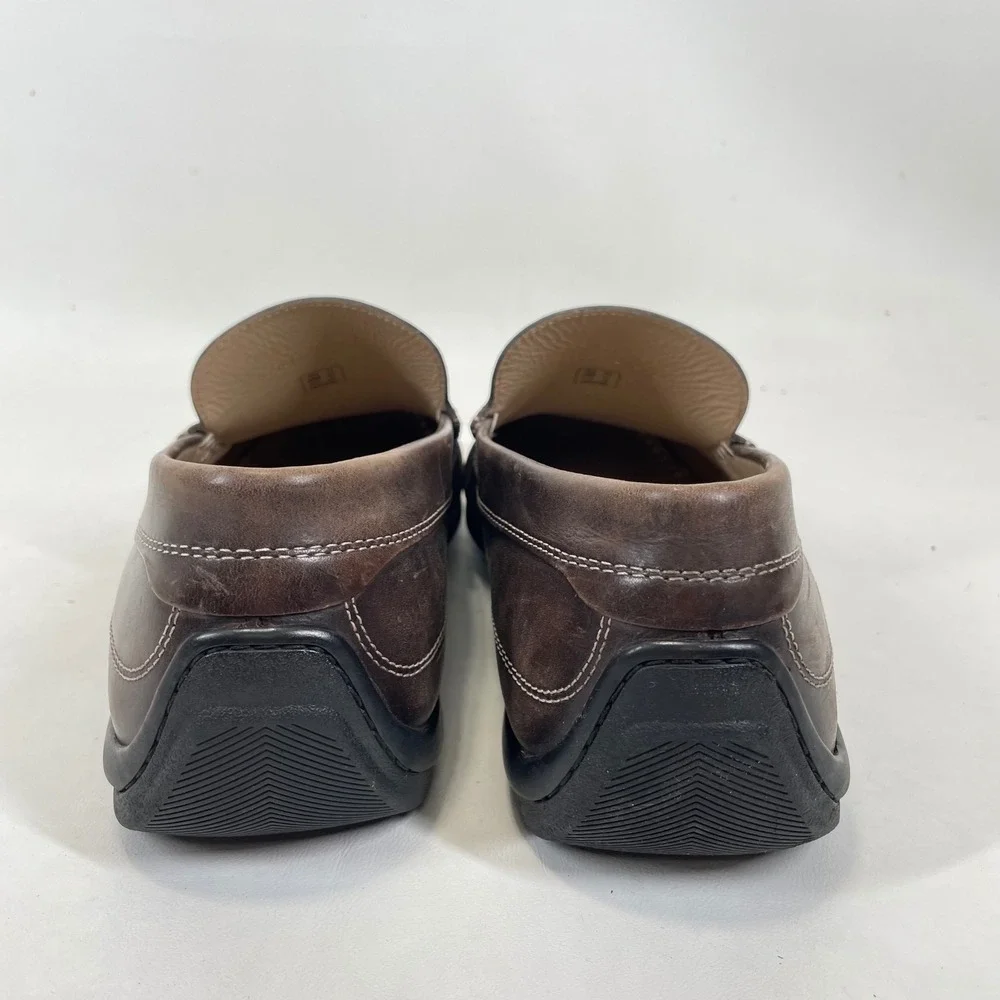 ECCO Classic Moc 2.0 Mens Brown Leather Driving Loafers EU 47 US 13-13.5